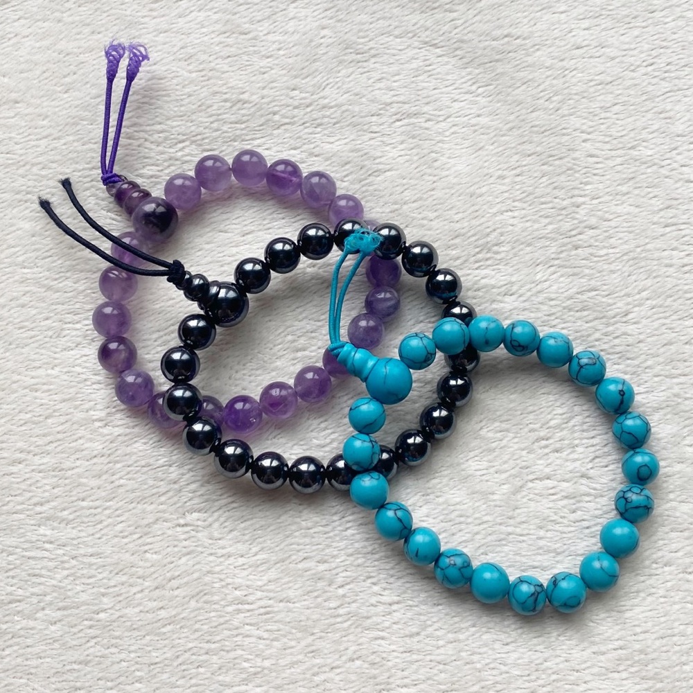 3 Beaded Stretch Braclets